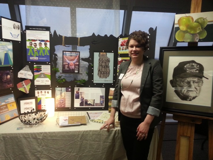 Me with my display of work